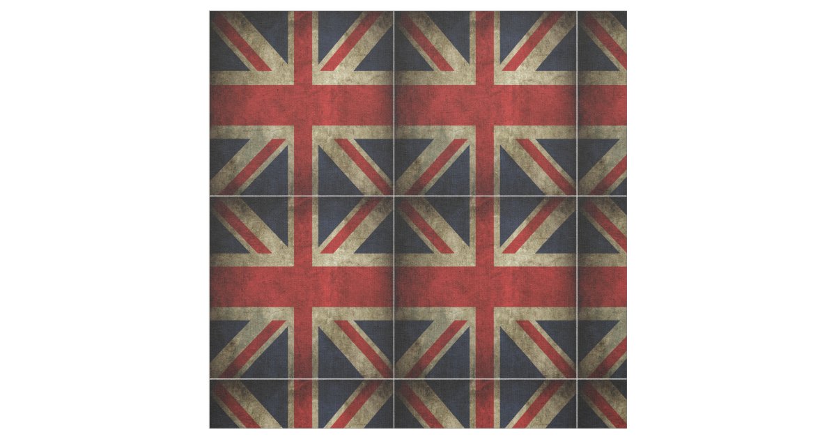 Union Jack British Flag of England Scotland Wales Fabric | Zazzle.com