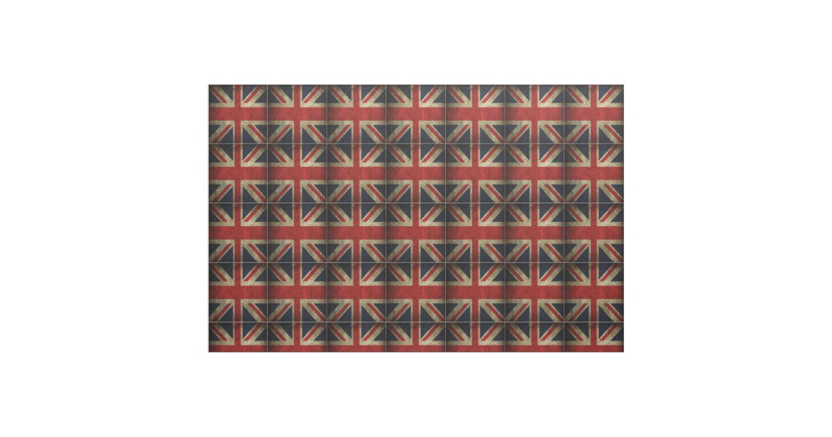Union Jack British Flag of England Scotland Wales Fabric | Zazzle.com