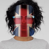 Union Jack British Flag Red White Blue Face Shield