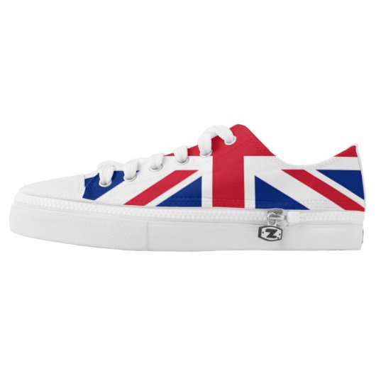 Union Jack British Flag Sneakers Shoes (Left Shoe Outside)
