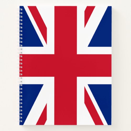 Union Jack  British Flag Spiral Notebook