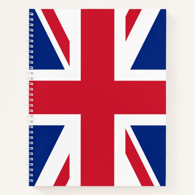 Union Jack ~ British Flag Spiral Notebook (Front)