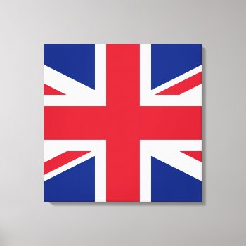 Union Jack ~ British Flag - Square Canvas Print by SunshineDazzle at Zazzle