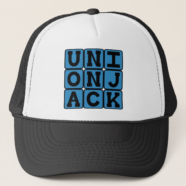 Union Jack, British Flag Trucker Hat (Front)
