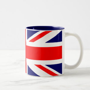 Union Jack British Flag Two-Tone Coffee Mug