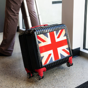 Union Jack British flag vintage distressed style Luggage