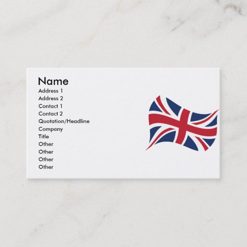 UNION_JACK BUSINESS CARD TEMPLATES