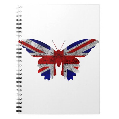 Union Jack Butterfly flag Notebook