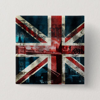 Union Jack Button/Badge Pinback Button