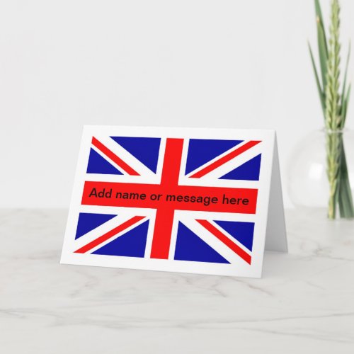 Union Jack card English flag British blank card