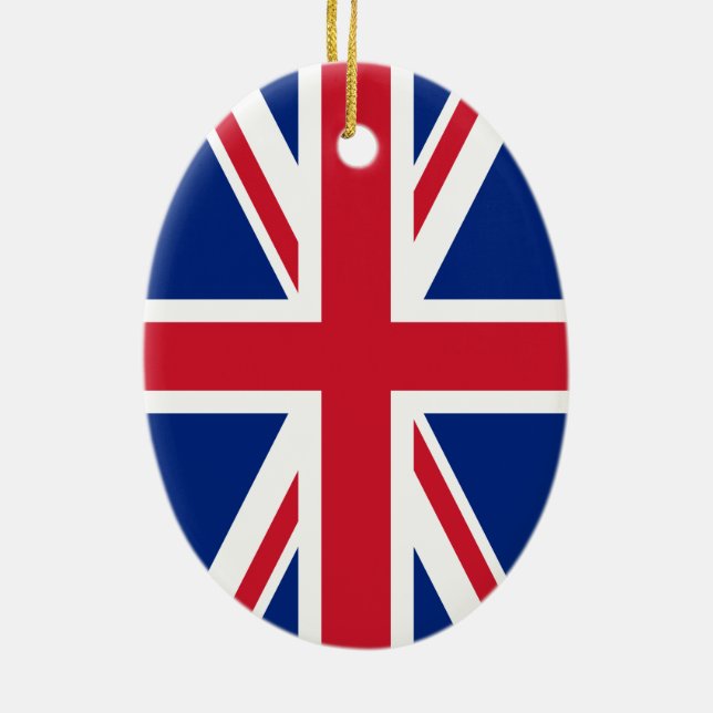 Union Jack Ceramic Ornament (Back)