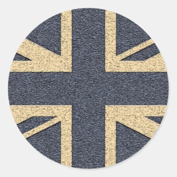 Union Jack Classic Round Sticker by InthePast at Zazzle