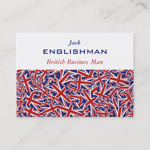 Customizable Union Jack Collage Business Card