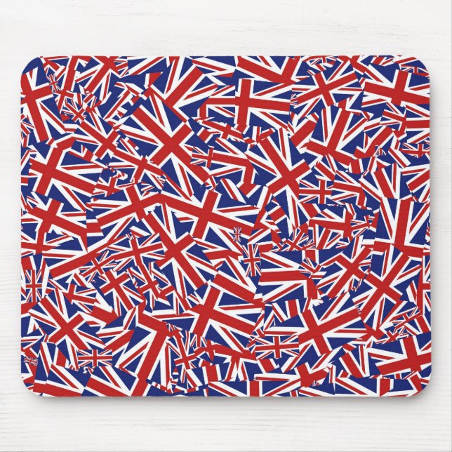 Union Jack Collage Mouse Pad (Front)