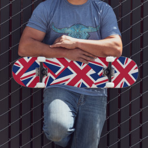 Union Jack collage pattern Skateboard