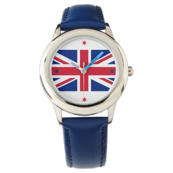 Union Jack Colorful Wristwatch by Azorean at Zazzle