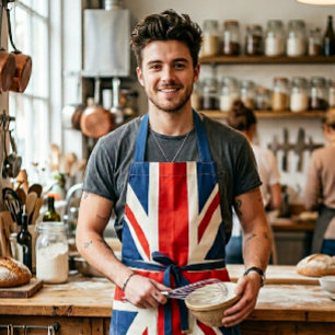 Union Jack Cooking Apron - Retro British Flag Gift