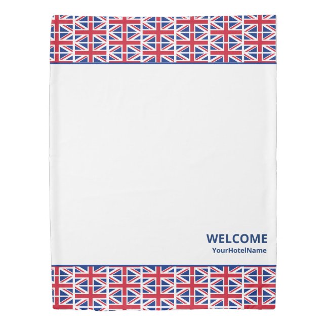 Union Jack Custom Hotel Duvet Cover (Front)