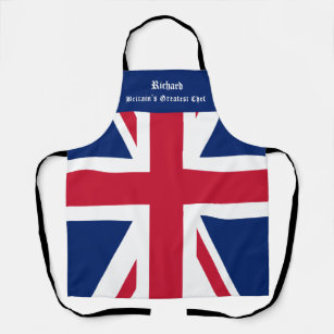 Chef Apron Proud To Be Union Jack Flag Insert Name Here Birthday Present Adult 