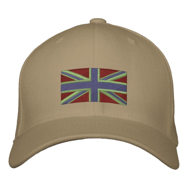 Union Jack - Desert Embroidered Baseball Hat (Front)