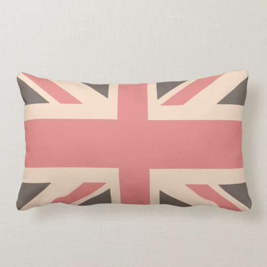 Union Jack Designer Soft Faded Lumbar Pillow