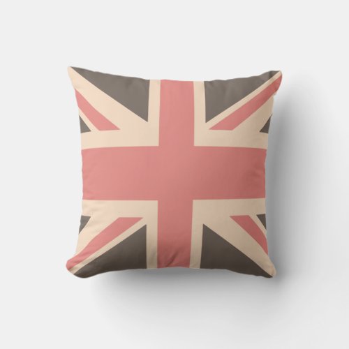 Union Jack _ Designer Soft Faded Throw Pillow