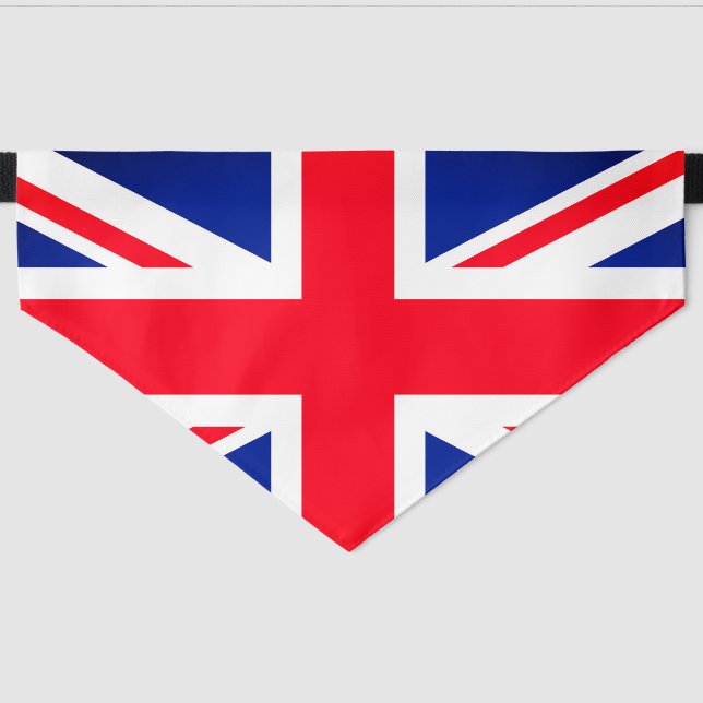 Union Jack Dog Pet Bandana Collar (Front)
