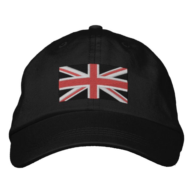 Union Jack Embroidered Baseball Cap (Front)