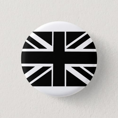 Union Jack England British Flag Britain UK BLACK Button