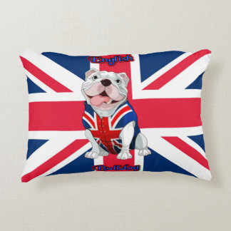 Union Jack English Bulldog Accent Pillow