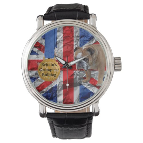 Union Jack English Bulldog Watch