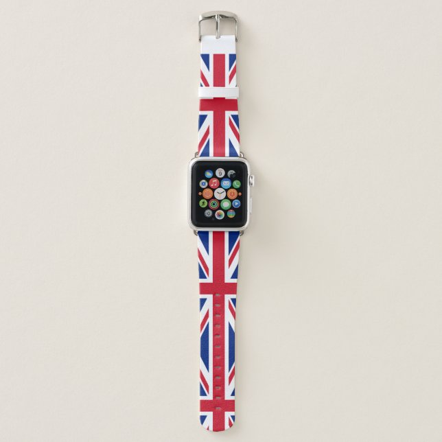 Union Jack English Flag British Apple Watch Straps (Front)
