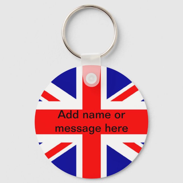 Union Jack  English flag British flag UK pom Keychain (Front)