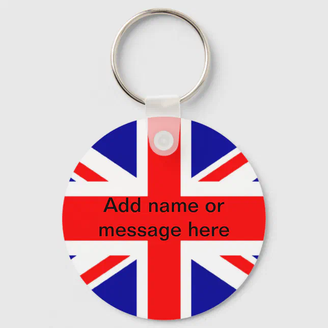 Union Jack English flag British flag UK pom Keychain | Zazzle