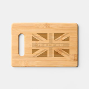 Union Jack Etched Wooden Cutting Board
