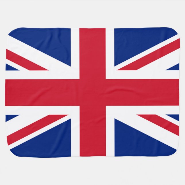 Union Jack Flag bbcnt Baby Blanket (Horizontal)