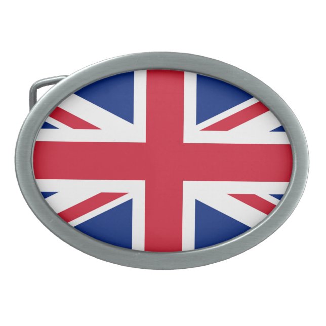 Union Jack Flag bbcnt Belt Buckle (Front)