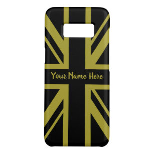 Union Jack/Flag Black and Gold Design (Custom) Case-Mate Samsung Galaxy S8 Case