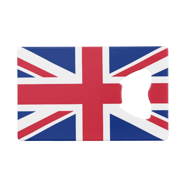 Union Jack Flag bocnt Credit Card Bottle Opener (Front (Horizontal))