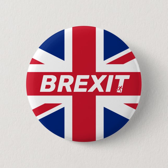 Union Jack Flag Brexit Supporters Badge Leave EU Button (Front)