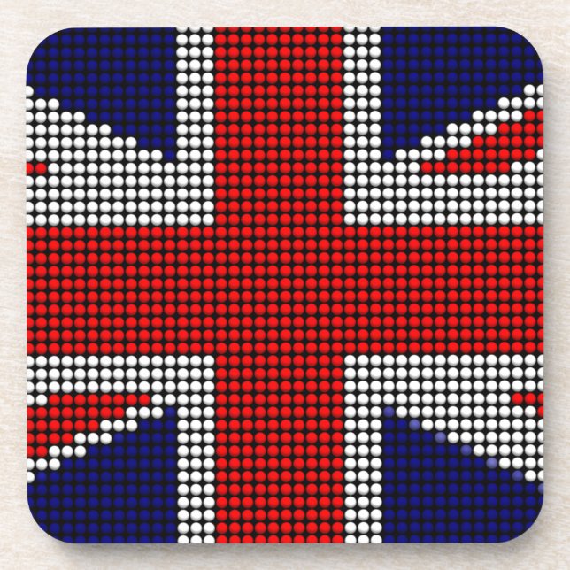 Union jack flag british flag drink coaster (Front)