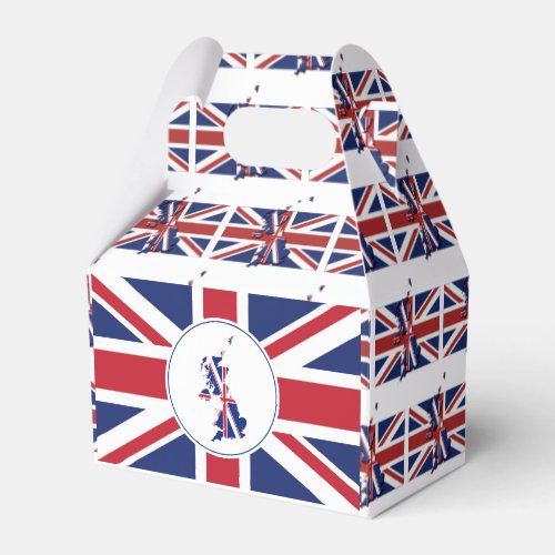 UNION JACK FLAG  British Map  Patriotic Favor Boxes