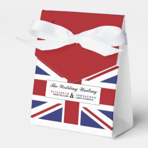 Union Jack Flag British Wedding Favor Boxes