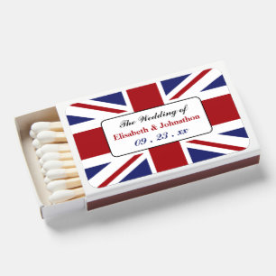 Union Jack Flag British Wedding Matchboxes