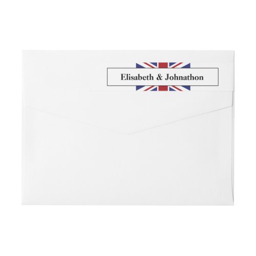 Union Jack Flag British Wedding Wrap Around Label