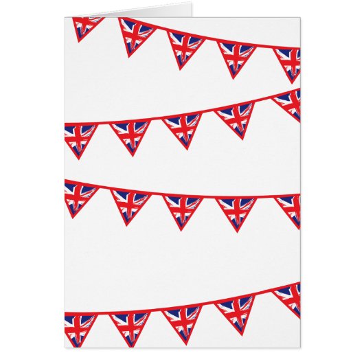 Union Jack Flag Bunting Cards (Front)