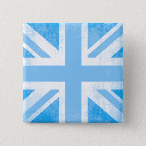 Union jack flag button badge in boy blue hues