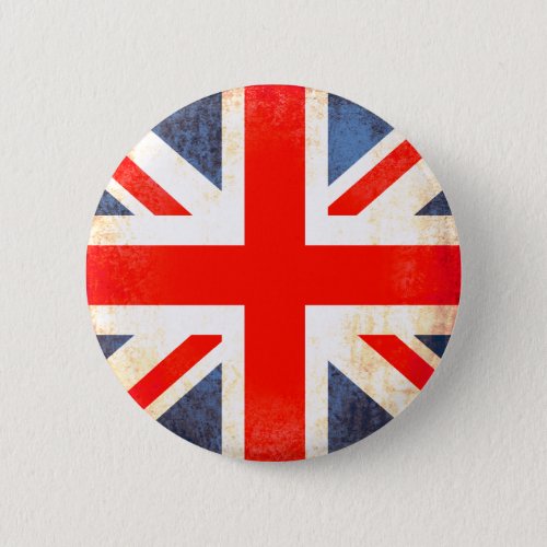 Union jack flag button badge in red white and blue