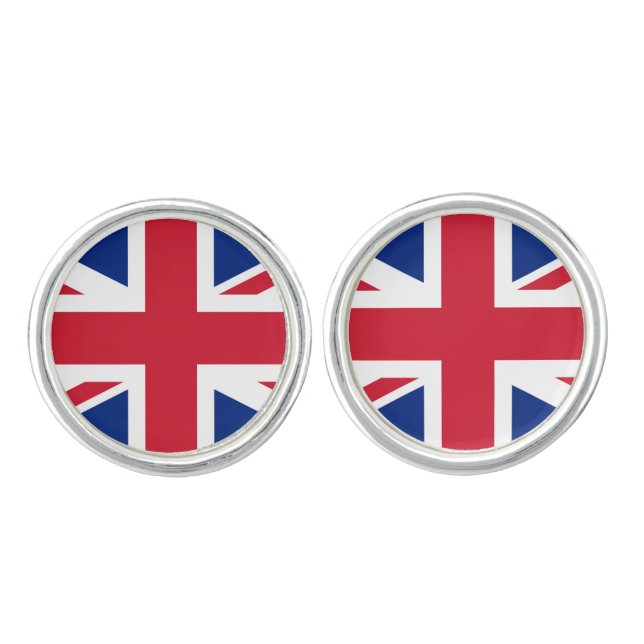 Union Jack Flag clcnt Cufflinks (Front)