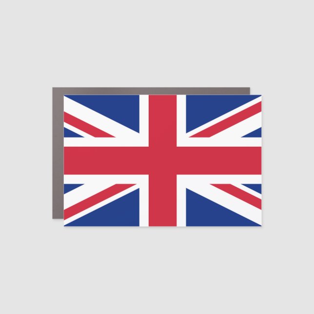 Union Jack Flag cmcnt Car Magnet (Front)